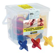Cales d'écartement (espaceurs) lames terrasse bois Coffret 24 cales panachées 3 ép.s