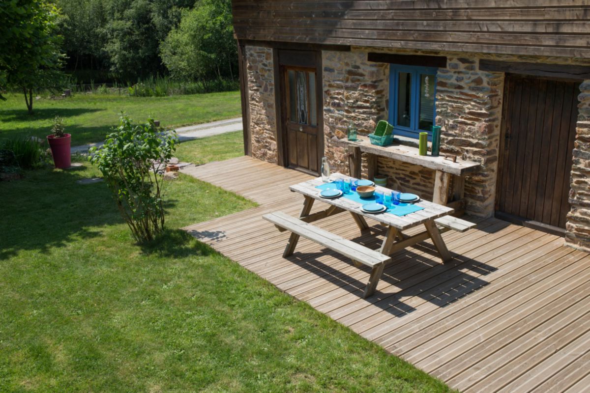 SILVERWOOD Lame de terrasse Pin traité classe 4 vert 27x145x4200 mm choix A/B lisse et