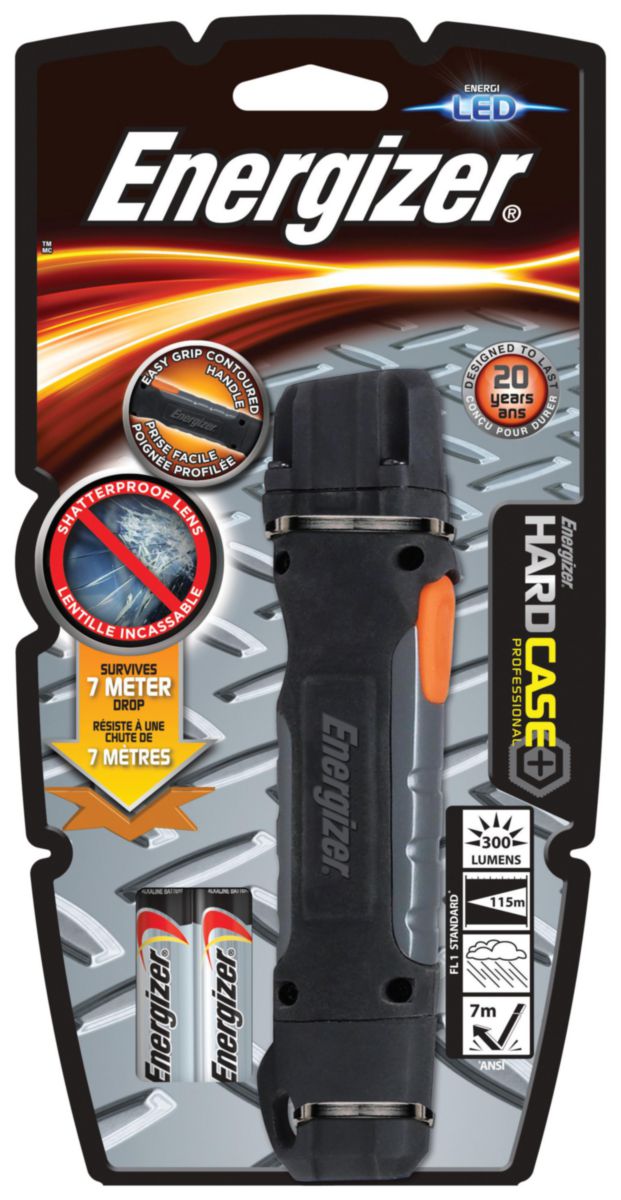 ENERGIZER Torche Antichoc HARDCASE PRO éclairage 4 LED 125 lumens / Portée 90m / Autonomie