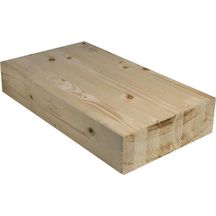 Pièce contrecollée trio Sapin/Epicéa SI (qualité visible) non traité 200x200mm longueur 6,50 mètres, certifié PEFC 70%