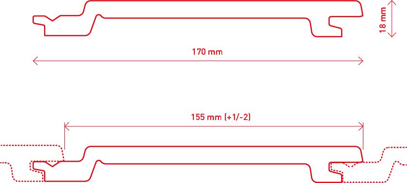 WERZALIT - Bardage Werzalit selekta REFINE Colorpan 18x170mm L.5,4m ...