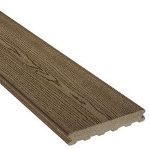 Lame de terrasse bois composite Elégance - 23x180x4000 mm - Brun Exotique structuré, certifié PEFC 70%
