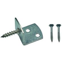 Équerre de fixation acier galvanisé pour panneau de clôture bois 4 pcs sous blister