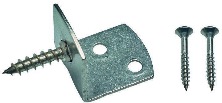 Équerre de fixation acier galvanisé pour panneau de clôture bois 4 pcs sous blister