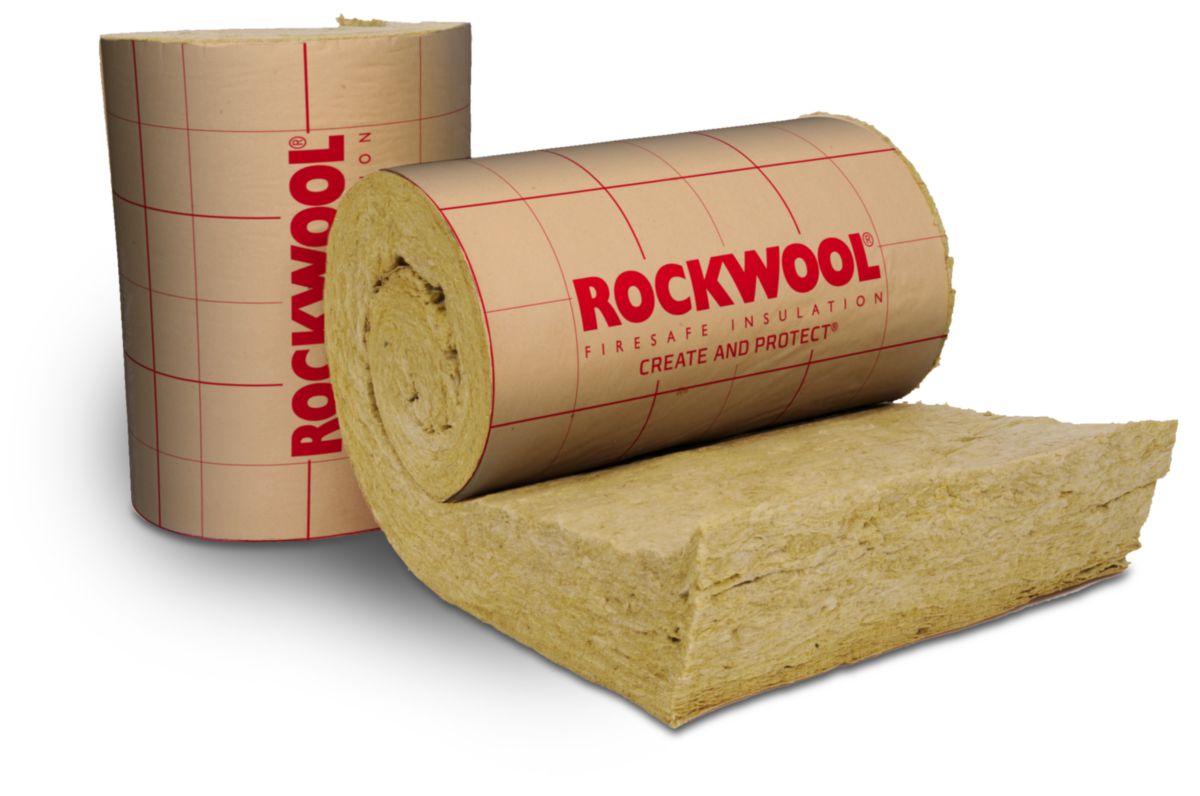 ROCKWOOL Laine de roche revêtue kraft EASYROCK 200 mm 2,2x0,6m R=5,10 m².k/w ACERMI 02/015/001