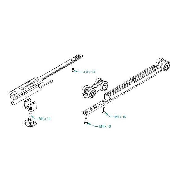 JEU D AMORTISSEUR PORTE COULISSANTE INDAUX 4B0 - CUISINESR@NGEMENTSBAINS