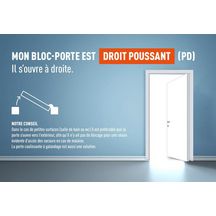 Bloc-porte alvéolaire Moderna Horizon - 204x83 cm - PD - H86 mm - chant à recouvrement - serrure PDDT