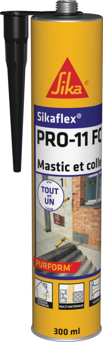 Sikaflex® 554 300ml - Mastic Polyuréthane Noir Pour Joint étanche Et Collage Fort, Fabriqué En Suisse !