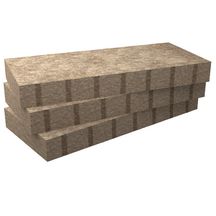 Panneau laine de roche non revêtu pour mur à ossature bois Mb Rock Premium - 1,35x0,565 m - ép. 145 mm - R = 4,50 m².K/W