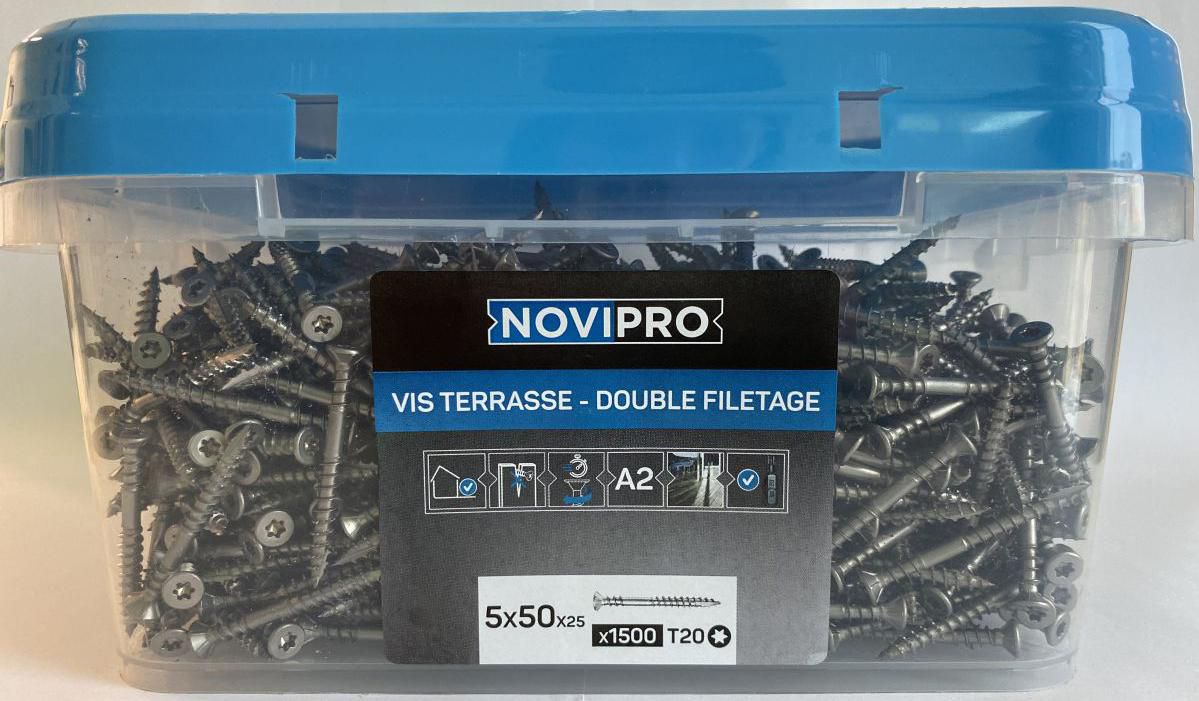 Lot De 400 Vis Terrasse Inox A2 5X60 Pointe Antifendage Cut Type 17 Pour 10 Mètre Carré - Foto 12