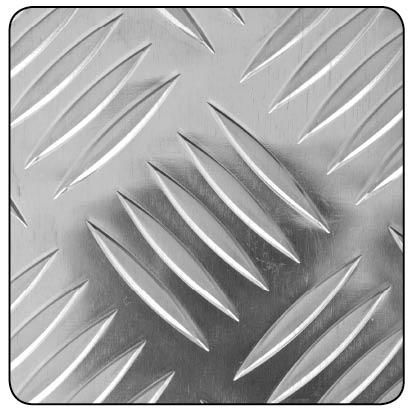 Tole alu damier brut 1000x500mm