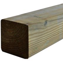 Poteau Pin rouge du Nord traité classe 4 vert 90x90mm longueur 2,40 mètres Réf 114723