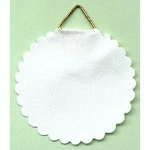 Attache tissu gommé adhésive pour tableau - blanc - Ø 30 mm - carte de 6 pcs