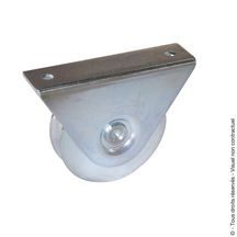 Roue a support ext. 80x24 1 roult gorge ronde d16 zing