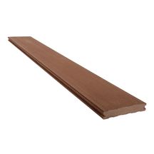 Lame de terrasse bois composite Elégance - 23x138x4000 mm - Brun Exotique lisse, certifié PEFC 70%