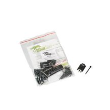 Clips démontables aluminium noir + vis inox sachet de 10