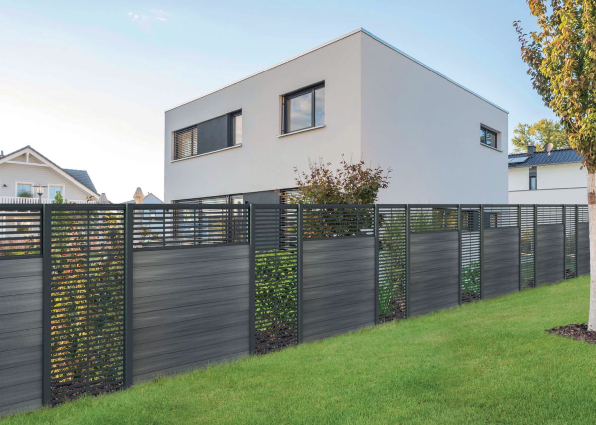 FIBERDECK Lame palissade Pacific 21x150x1780mm gris Dispano